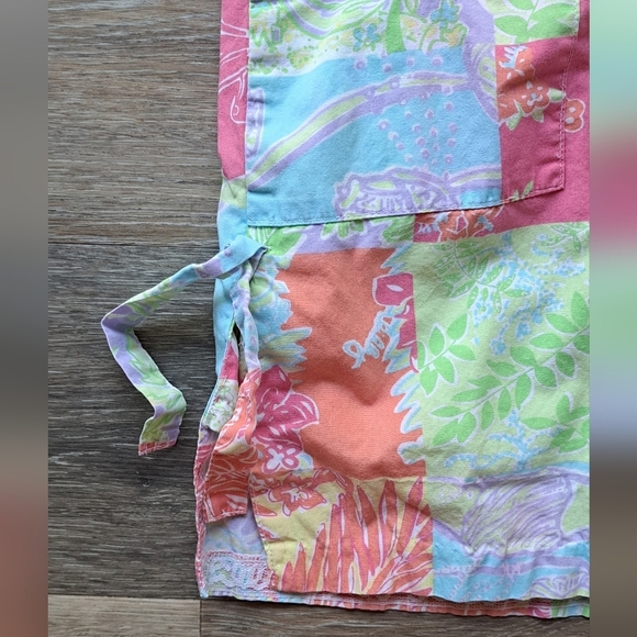 Lilly Pulitzer Size 4 Patchwork Shift With Pockets and Side Bows - Picture 3 of 7